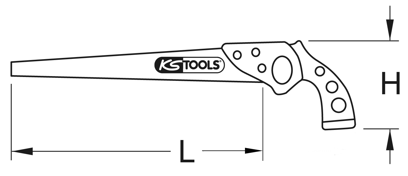 KS Tools BERYLLIUMplus Handsäge 370 mm 