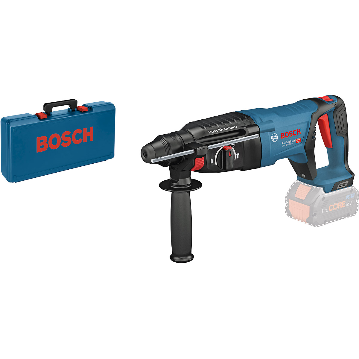 Bosch Akku-Bohrhammer mit SDS plus GBH 18V-26 D, Solo Version, Handwerkerkoffer
