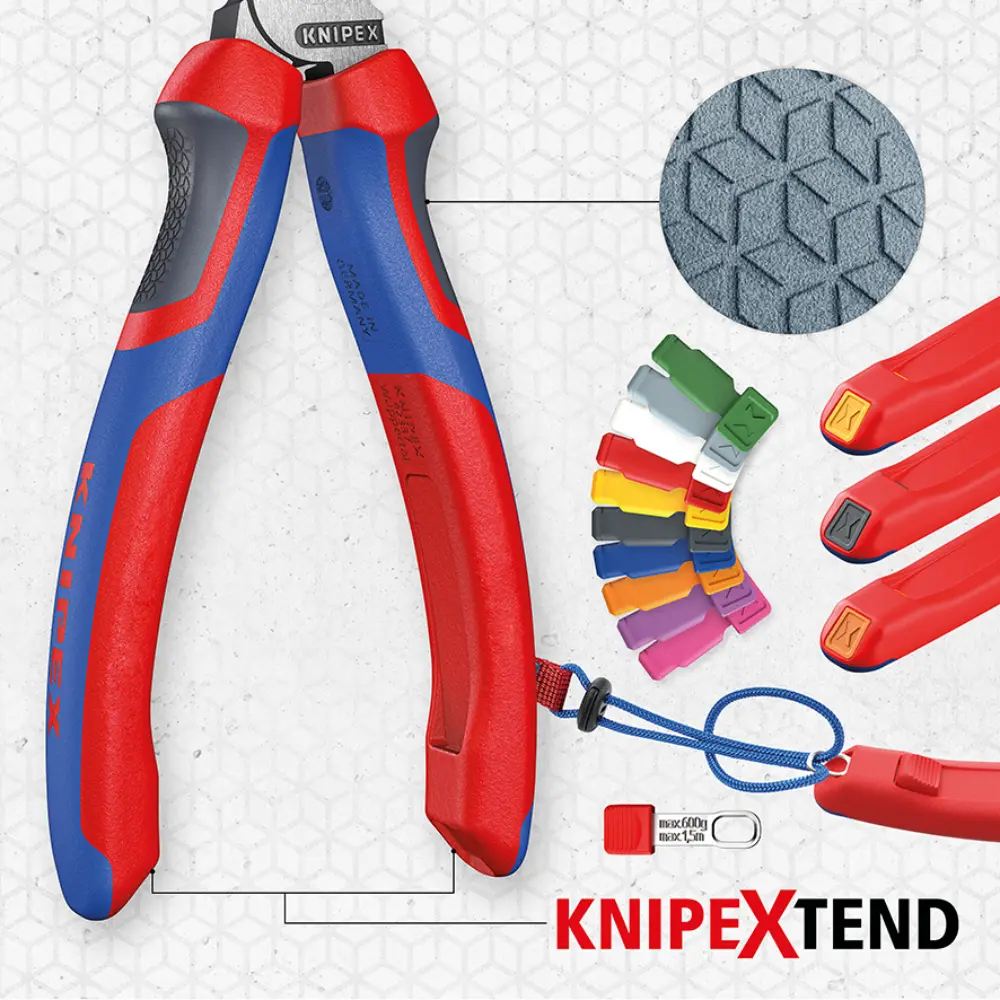 KNIPEX Spitz-Kombizange mit Comfort-Griffen schwarz atramentiert 185 mm