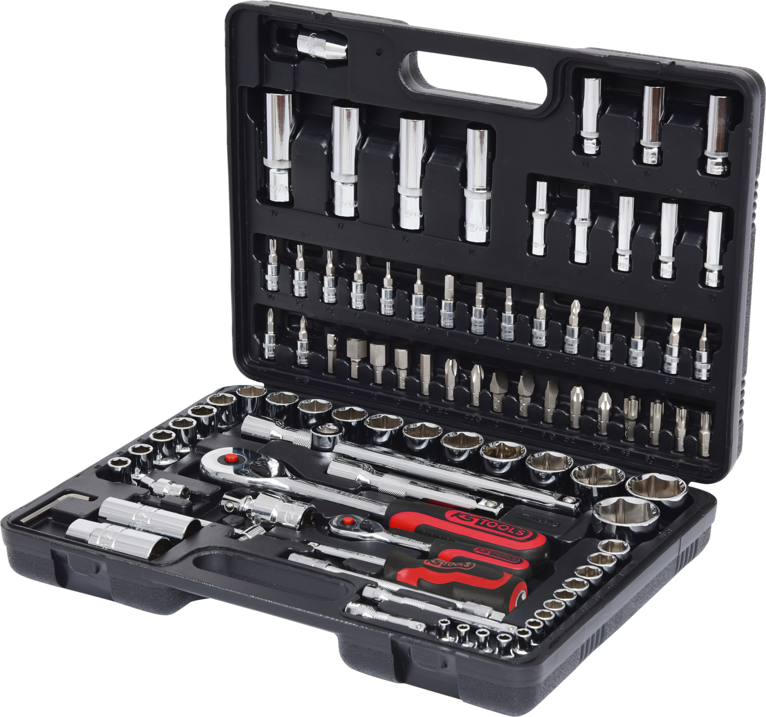 KS Tools 1/4"+1/2" CHROMEplus Steckschlüssel-Satz, 94-tlg