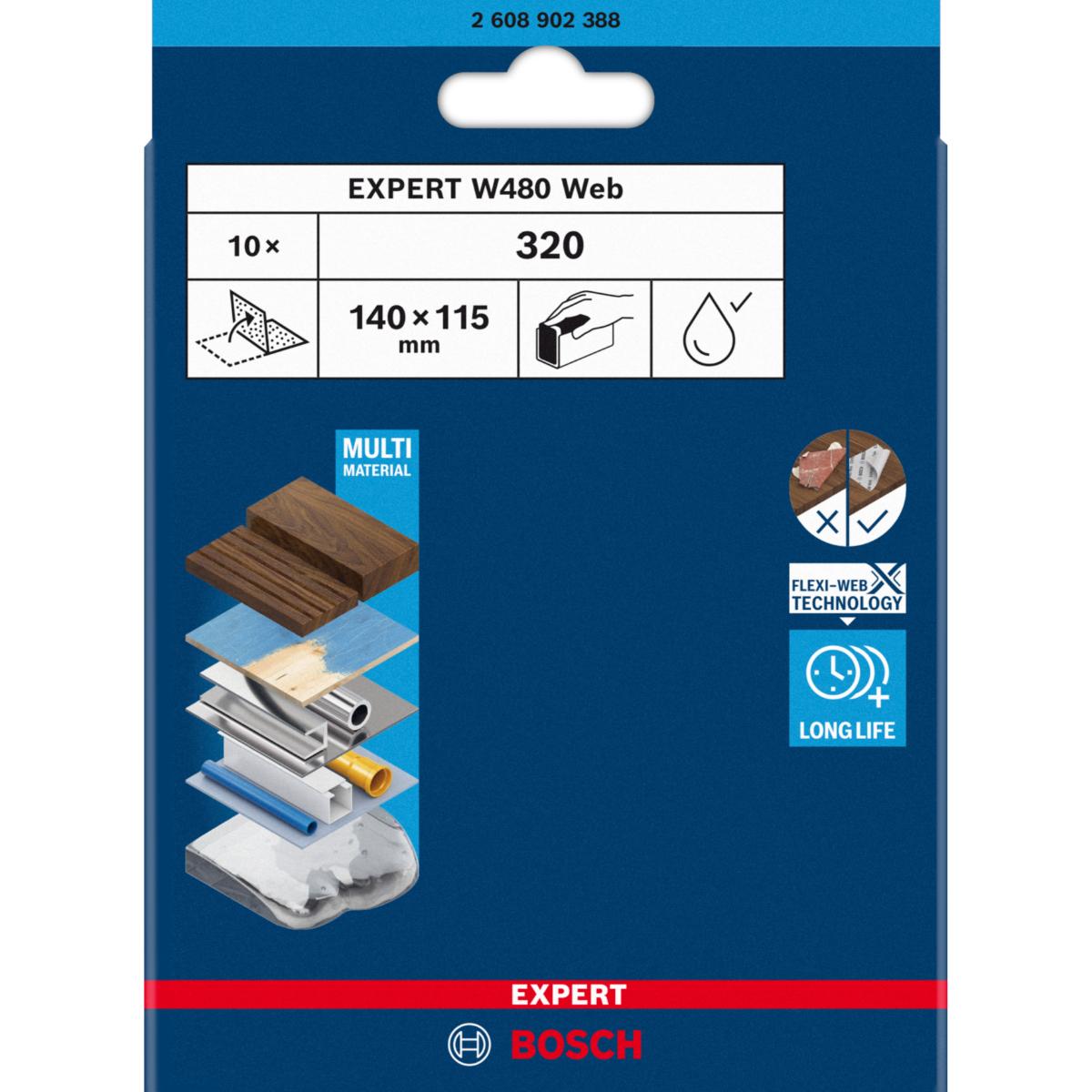 Bosch EXPERT Schleifblatt ExW480 web