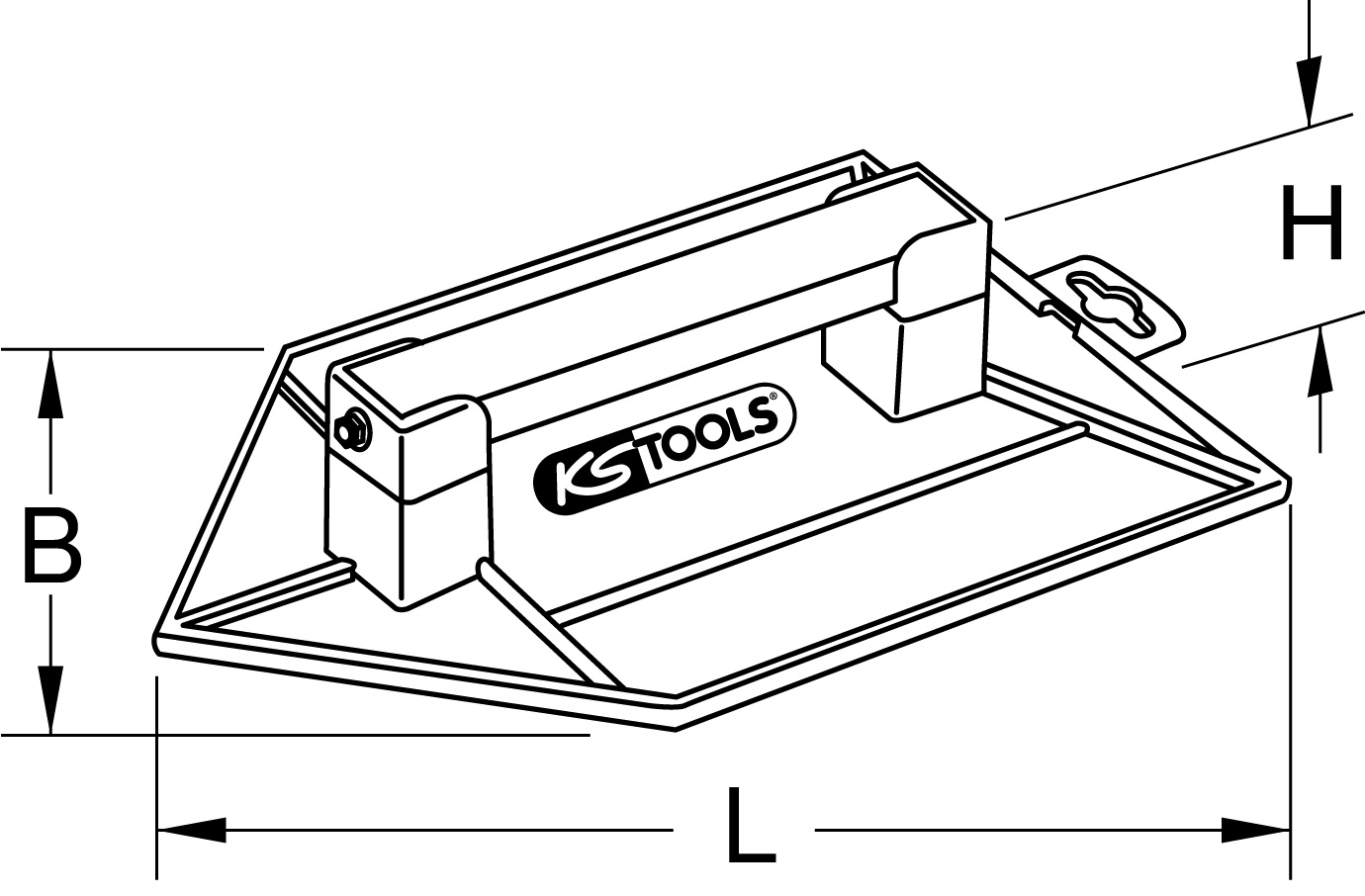 KS Tools ABS-Reibebrett, spitz