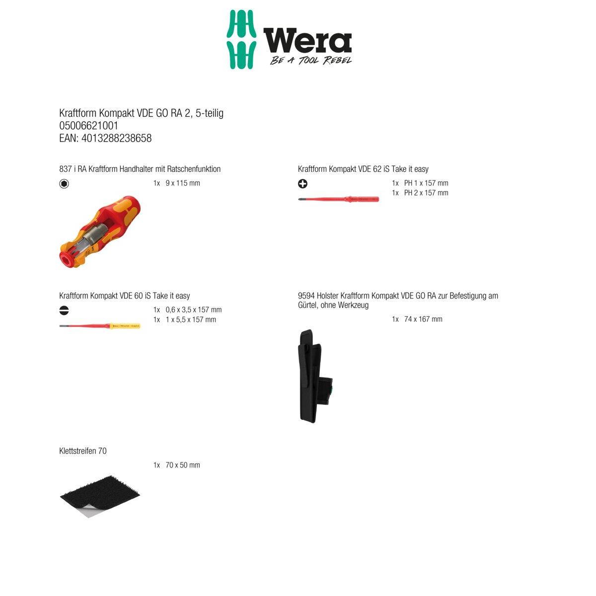 Wera Kraftform Kompakt VDE GO RA 2