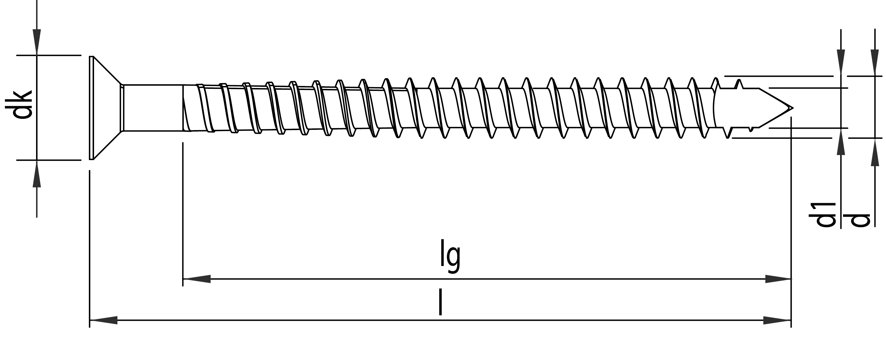 HECO WR Spezial-Vollgewindeschraube, Senkkopf, T-Drive, 25-Stück