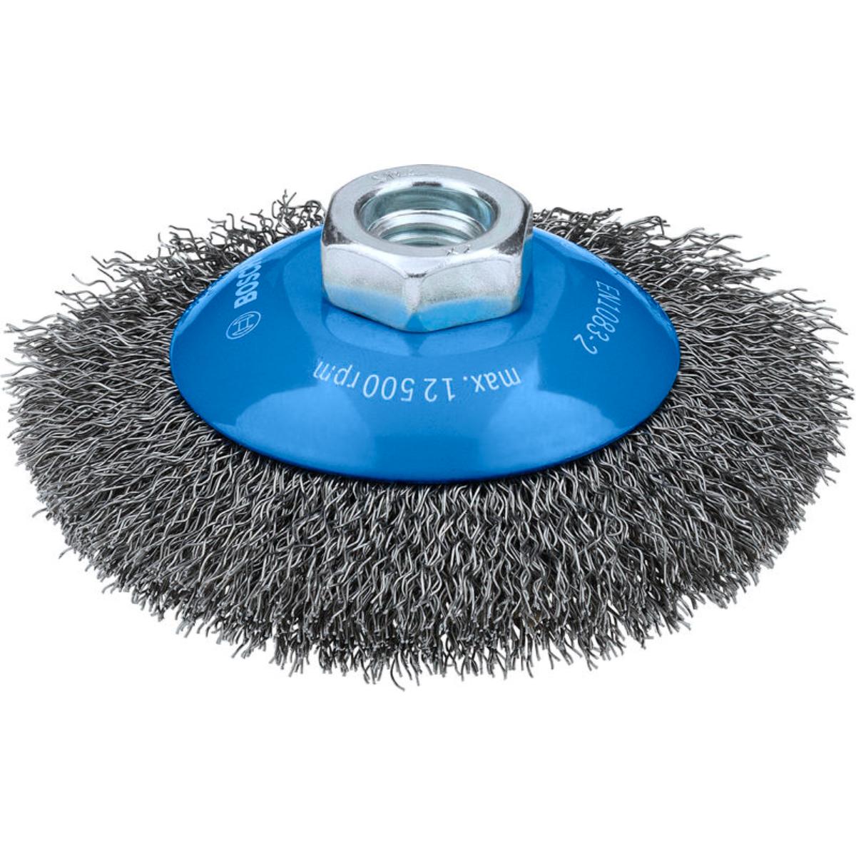 Bosch Metal clean Kegelbürste, 100 x 0,5 mm, M14, gewellt