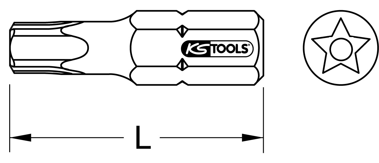 KS Tools 1/4" Bit für Fünfstern