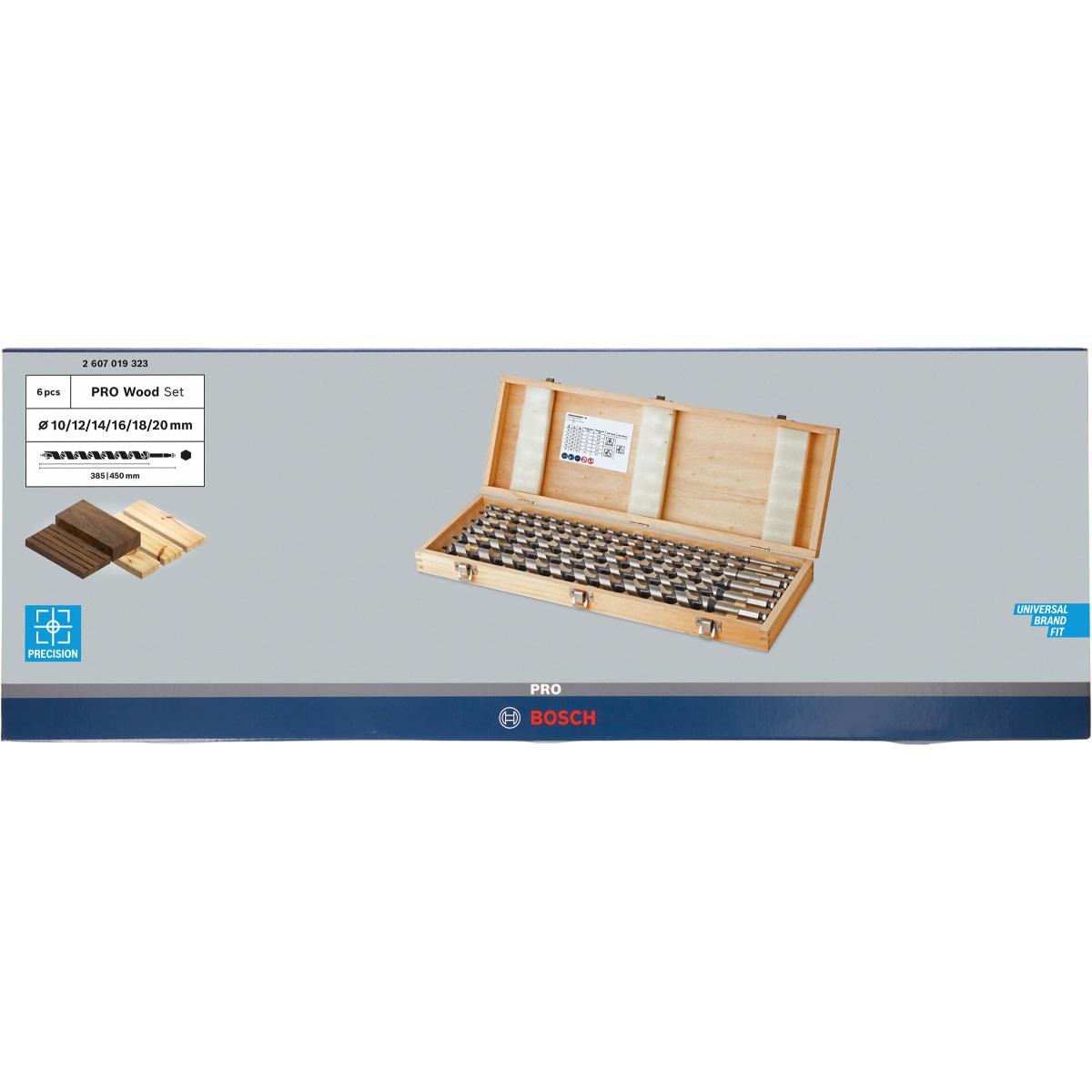 Bosch PRO Schlangenbohrer-Set, 6-teilig, 10 - 20 mm, 360 mm, 450 mm