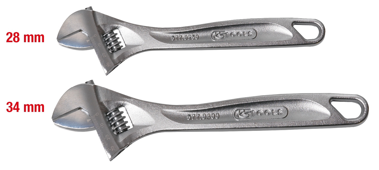 KS Tools Rollgabelschlüssel-Satz, verstellbar, 2-tlg