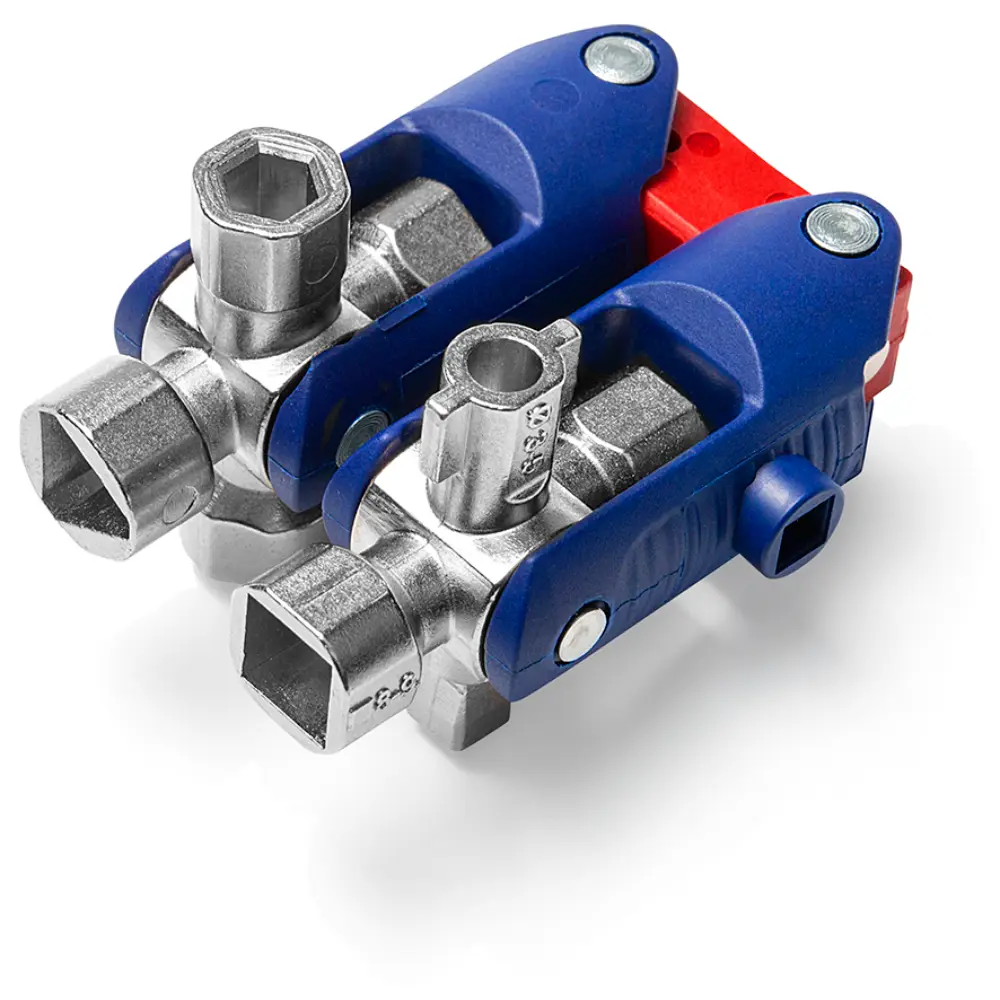 KNIPEX Universalschlüssel JointKey Quadro für gängige Absperrsysteme 63 mm