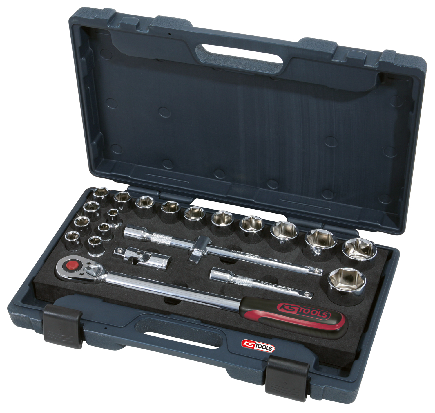 KS Tools 1/2" CHROMEplus Steckschlüssel-Satz, 22-tlg
