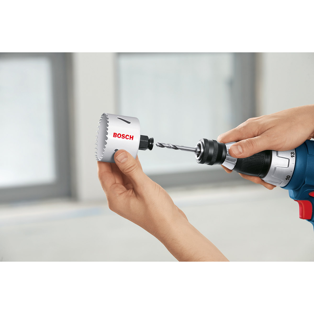Bosch EXPERT Power Change Plus Umrüst-Set,HEX Schaft 11mm,HSS-G, 7,15x45x85mm,2 Adaptermuttern, 4-teiliges Set