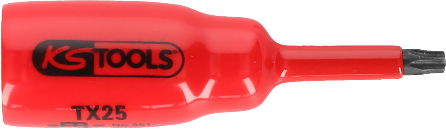 KS Tools 3/8" Bit-Stecknuss mit Schutzisolierung für Torx-Schrauben, kurz