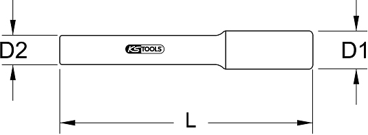 KS Tools 3/8" Bithalter mit Schutzisolierung