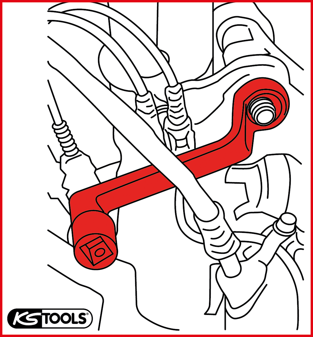 KS Tools 1/2" Sturzeinstellschlüssel, 21 mm