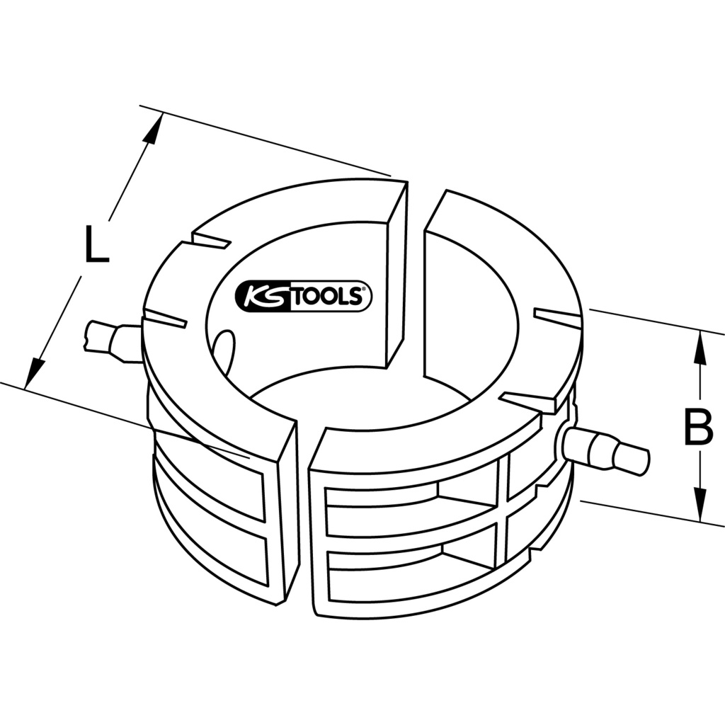 KS Tools Reduzier-Spannbacken-Satz, 2-tlg, Ø 75mm