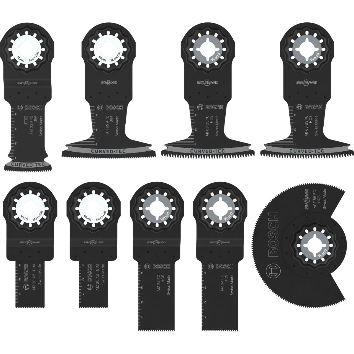 Bosch OMT Holz- und Weichmetall TU10, 9-teiliges Set