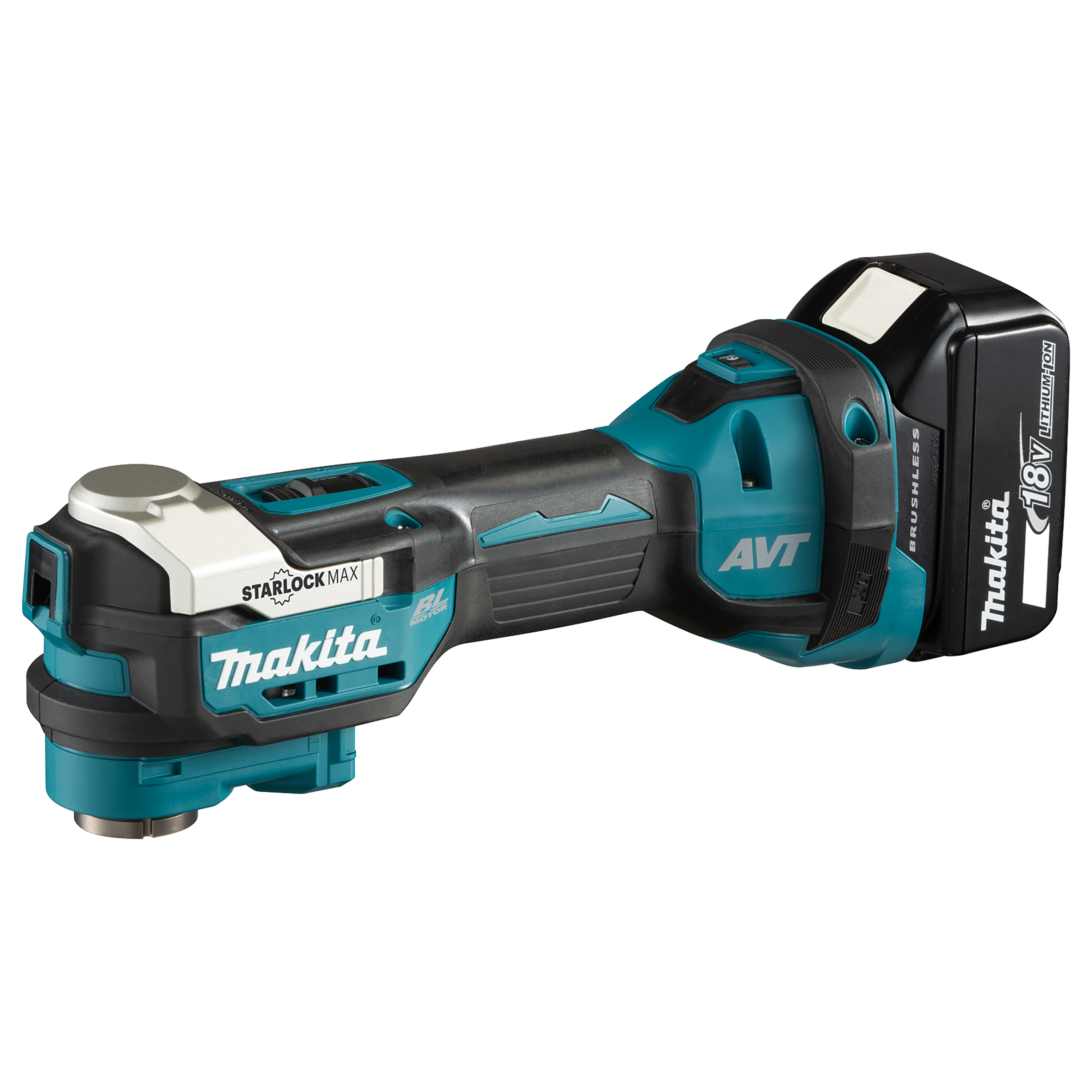 Makita Akku-Multifunktionswerkzeug 18V / 5,0 Ah, 1 Akku + Ladegerät + 44-teiliges Zubehör-Set im MAK