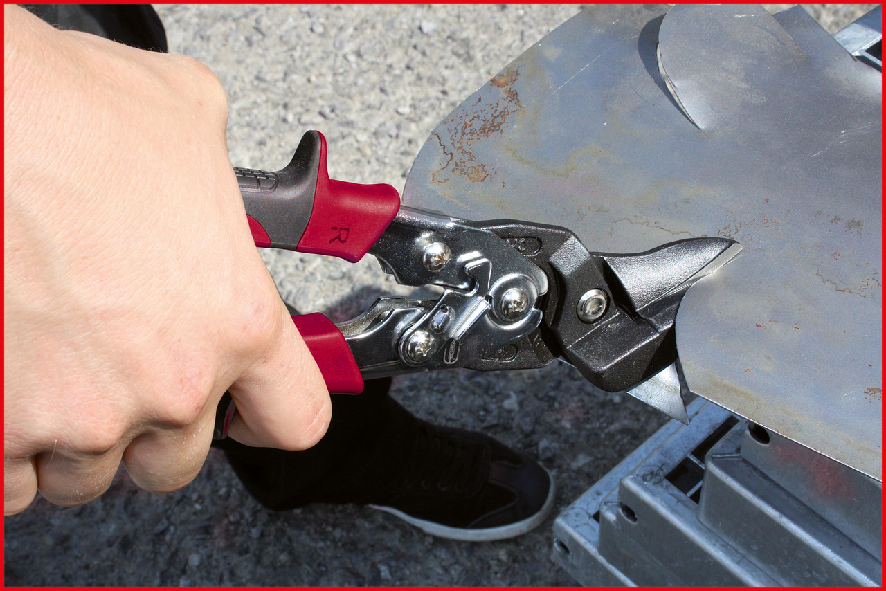 KS Tools Figuren-Durchlaufschere, rechtsschneidend