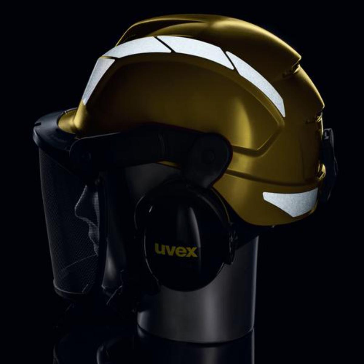 uvex pheos forestry Schutzhelm inkl. Waldarbeiter-Set - pheos B-S-WR, pheos Waldarbeitervisier u. ph