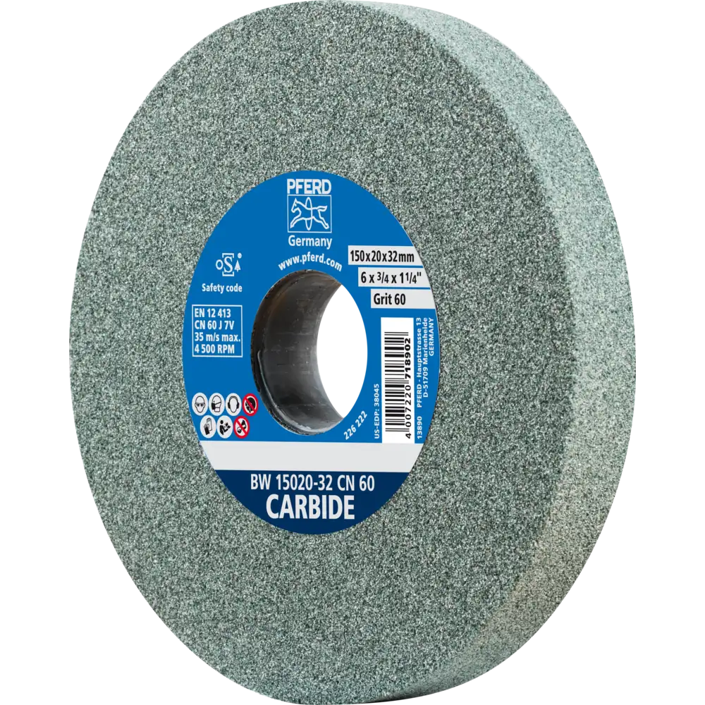 PFERD TOOLS Schleifbockscheibe SiC für harte Materialien z.B. Hartmetall