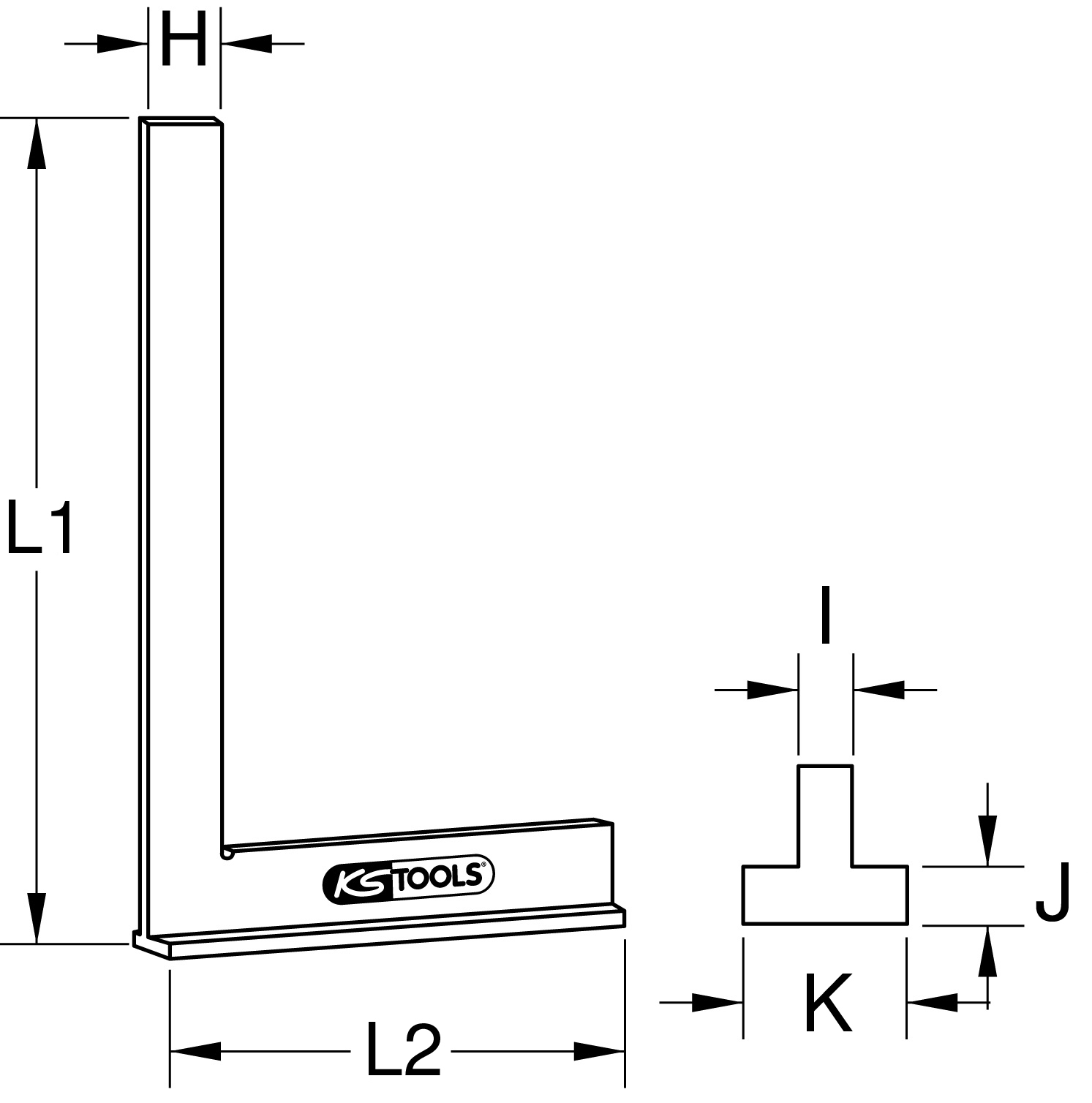 KS Tools Anschlagwinkel nach DIN 875-1