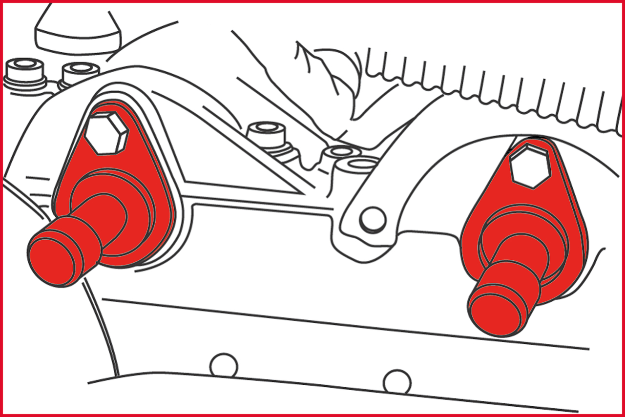 KS Tools Motoreinstell-Werkzeug-Satz für VAG, 4-tlg