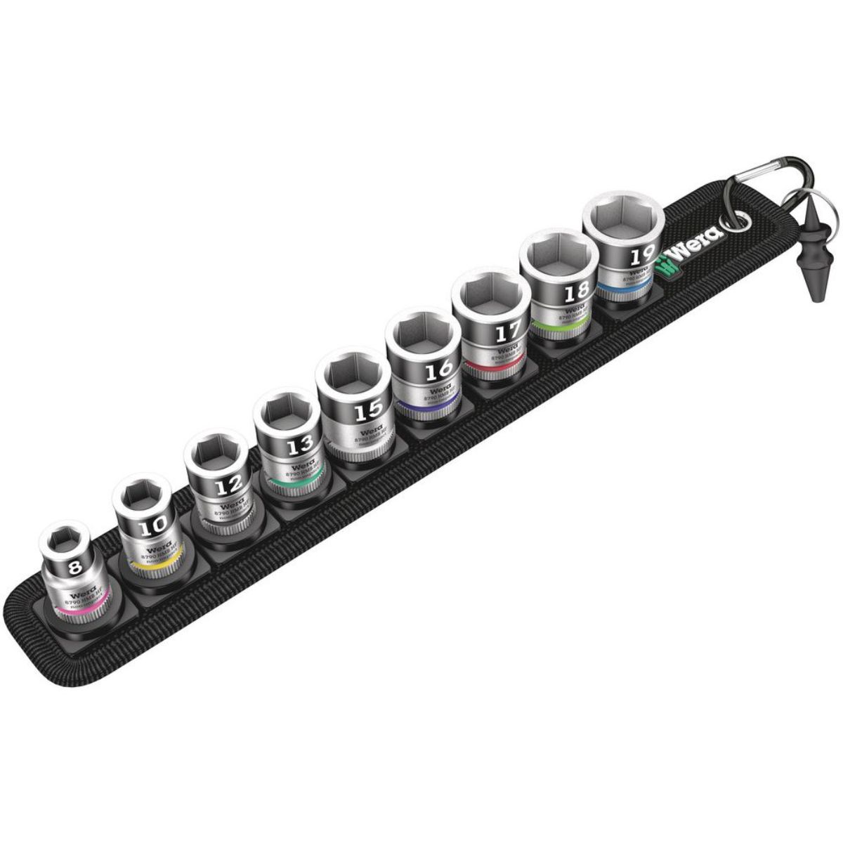 Wera Belt B 1 Zyklop Steckschlüsseleinsatz-Satz, mit Haltefunktion, 3/8"-Antrieb, 10-teilig