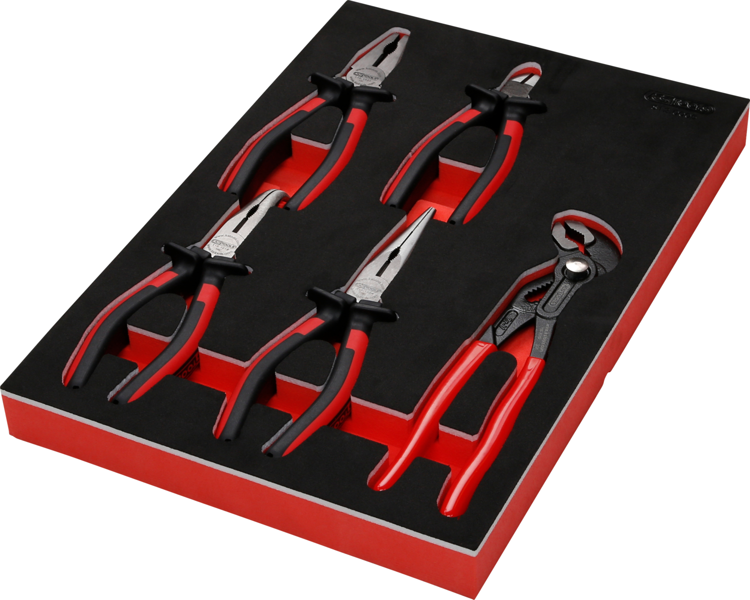 KS Tools Zangen-Satz in Schaumstoffeinlage, 5-tlg