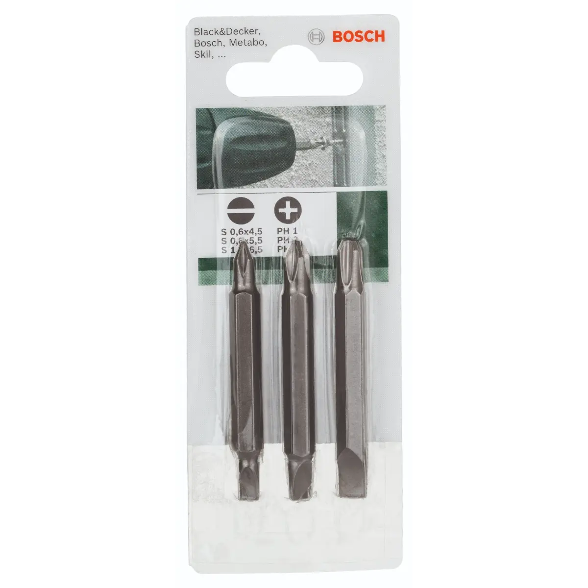 Bosch Doppelklingen-Set für Phillips-Kreuzschlitz-/Längsschlitzschrauben (PH,S) 3-tlg.