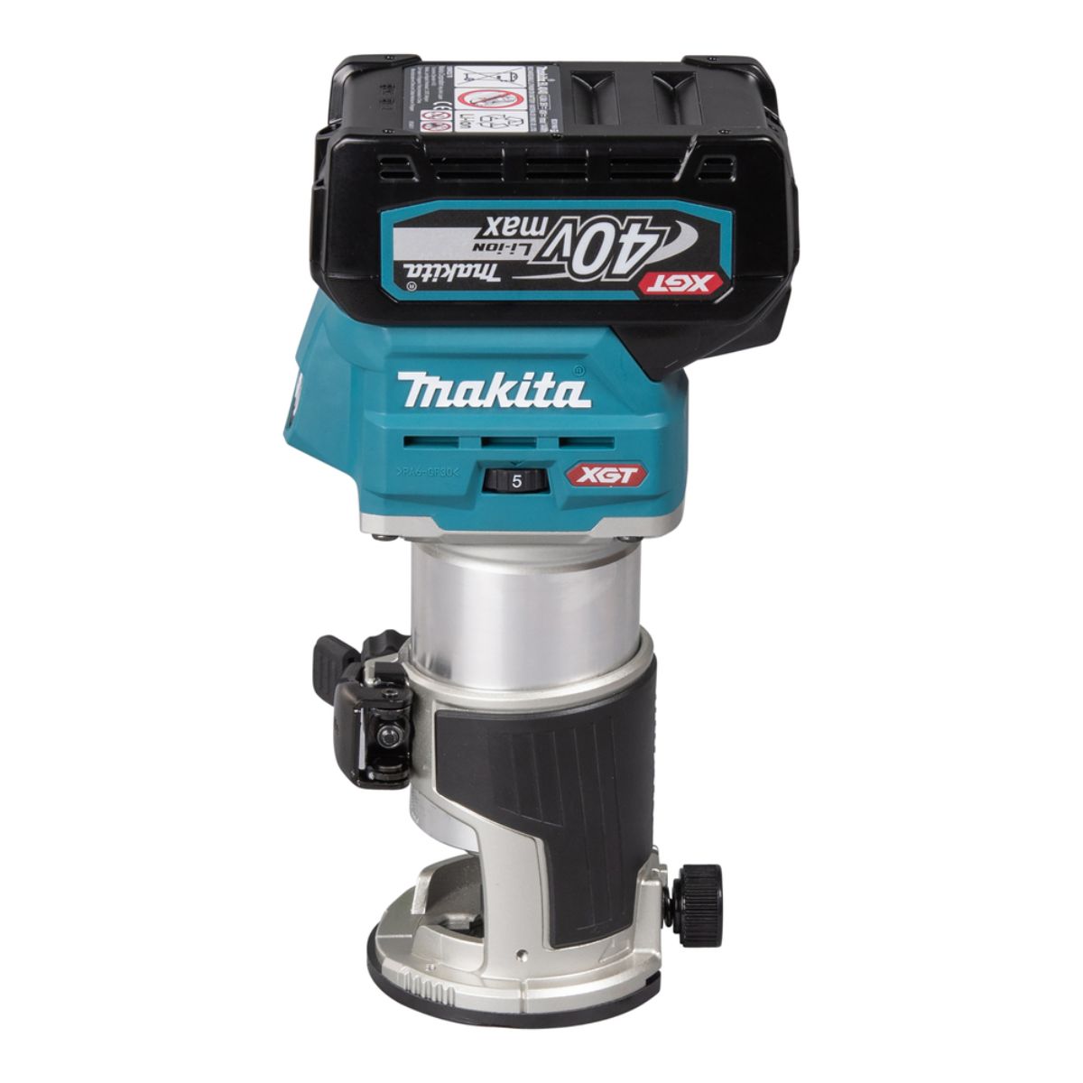 Makita Akku-Multifunktionsfräse 40V max. / 4,0 Ah, 2 Akkus + Ladegerät im MAKPAC RT001GM205
