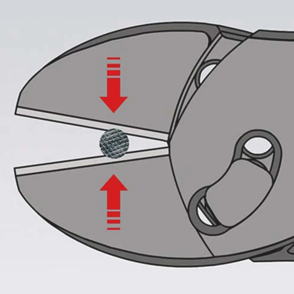 KNIPEX TwinForce Hochleistungs-Seitenschneider mit Öffnungsfeder schwarz atramentiert 180 mm
