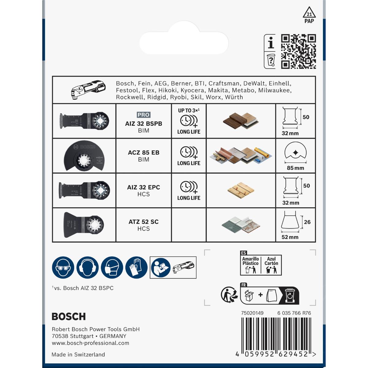 Bosch Boden und Installations Set, 4-teiliges Set