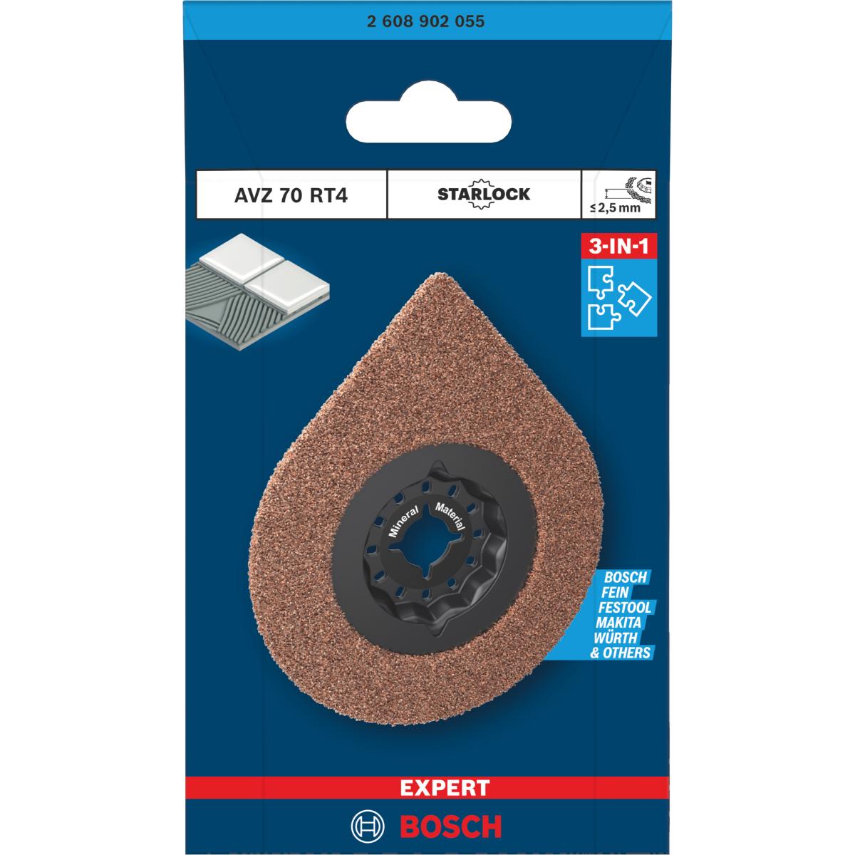 Bosch EXPERT AVZ 70 RT4 3 max Fugenentfernungsplatte, Ø 70 mm