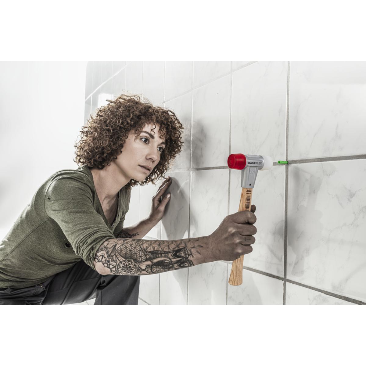 HALDER BASEPLEX - Schonhammer mit Zinkdruckguss - Gehäuse und Holzstiel, Nylon / Cellulosacetat