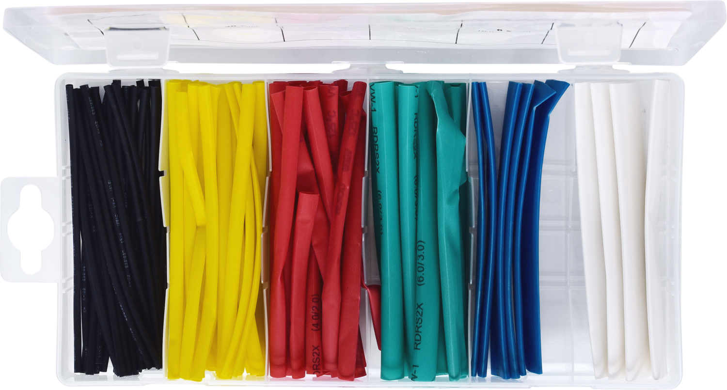 KS Tools Sortiment Schrumpfschläuche, farbig, 100-tlg