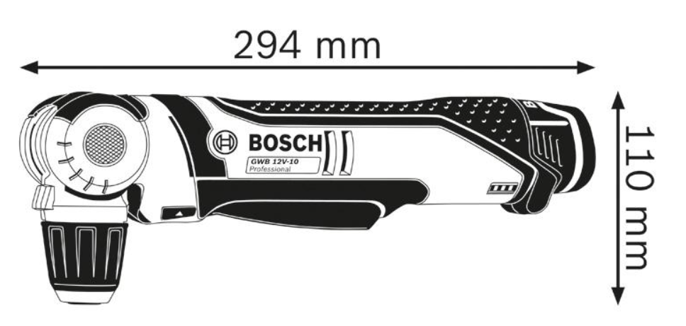Bosch Akku-Winkelbohrmaschine GWB 12V-10, mit 2 x 2.0 Ah Li-Ion Akku, L-BOXX