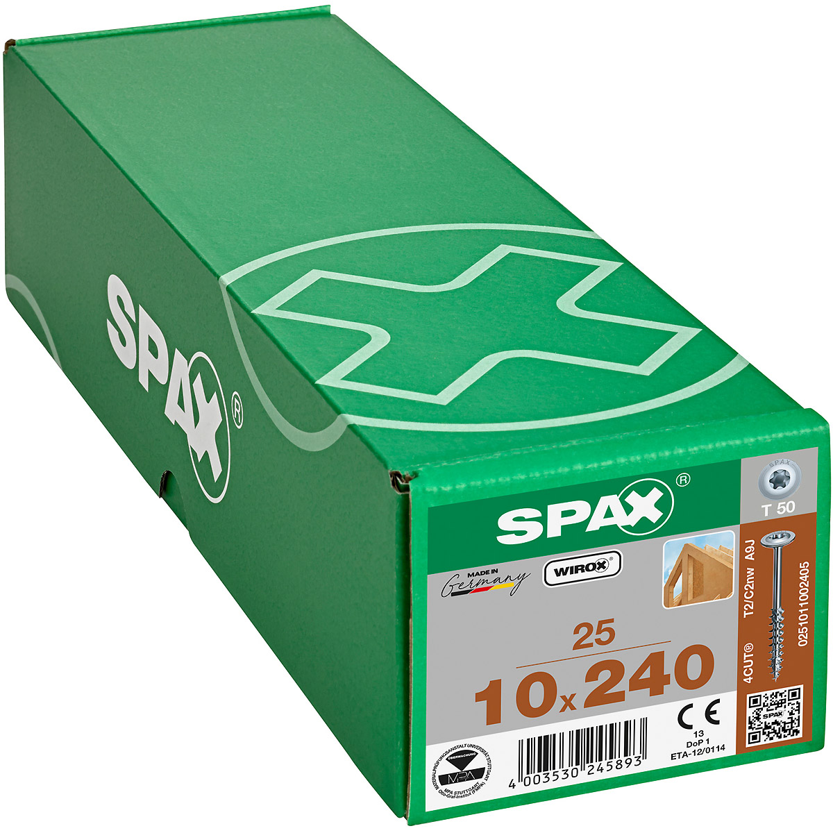 SPAX Tellerkopf T-Star T50 Teilgewinde WIROX, 25 Stück