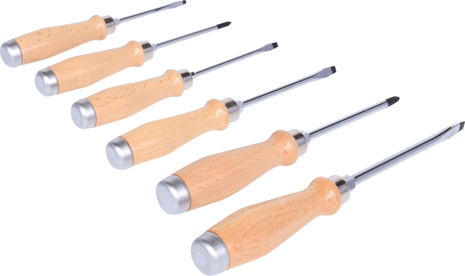 KS Tools ERGOTORQUE WOODmax Schlag-Schraubendreher-Satz, 6-tlg