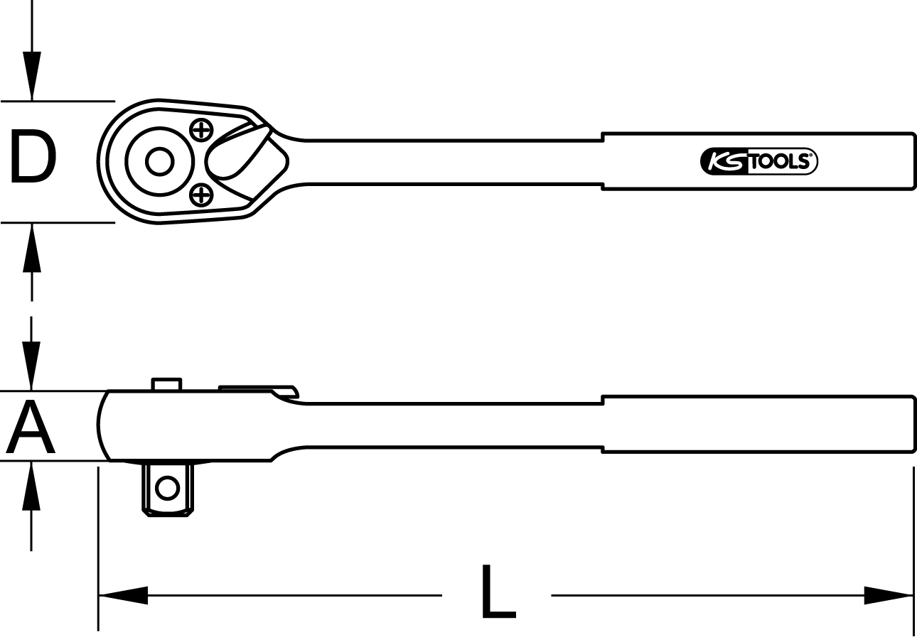 KS Tools 3/8" TITANplus Umschaltknarre, 30 Zahn