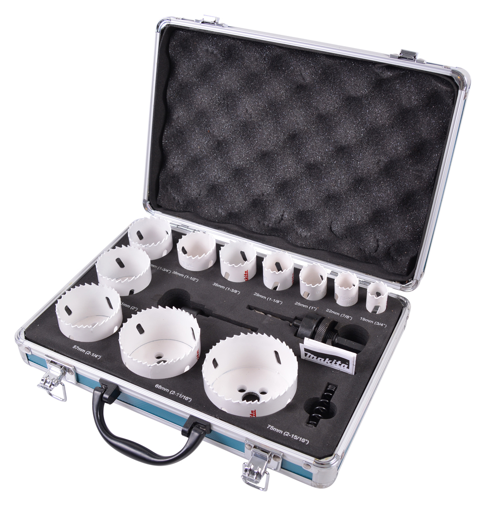 Makita HSS BiM Lochsägen großes Sanitär-Set, Ø 19-75mm - Schnitttiefe 38mm - D-47298