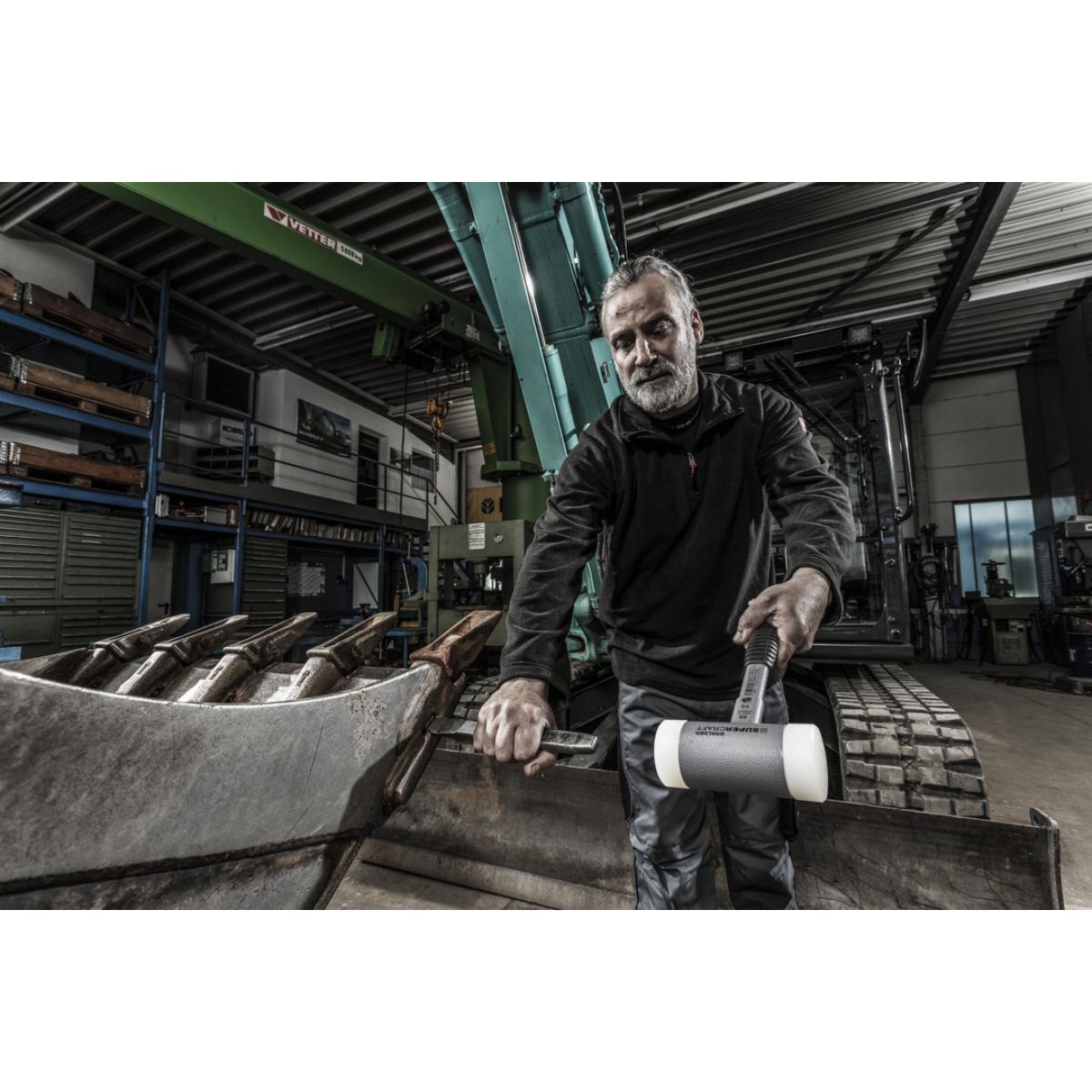HALDER SUPERCRAFT - Schonhammer rückschlagfrei mit bruchsicherem Stahlrohrstiel, Nylon