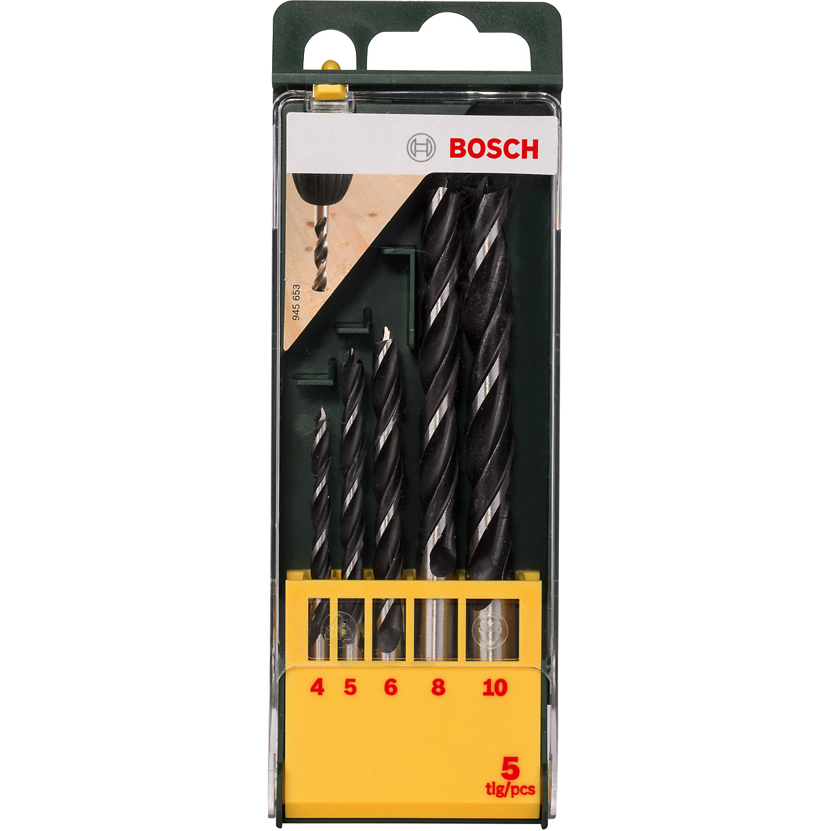 Bosch Holzbohrer-Set, 5-teilig, 4 - 10 mm