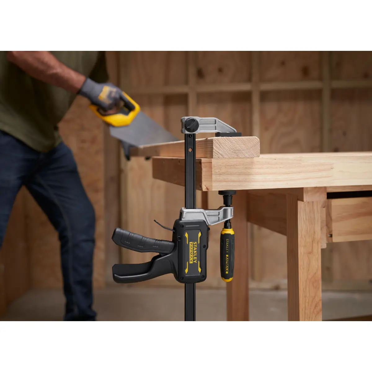 STANLEY FATMAX Einhandzwinge mit Schraubgriff Hybrid 300mm