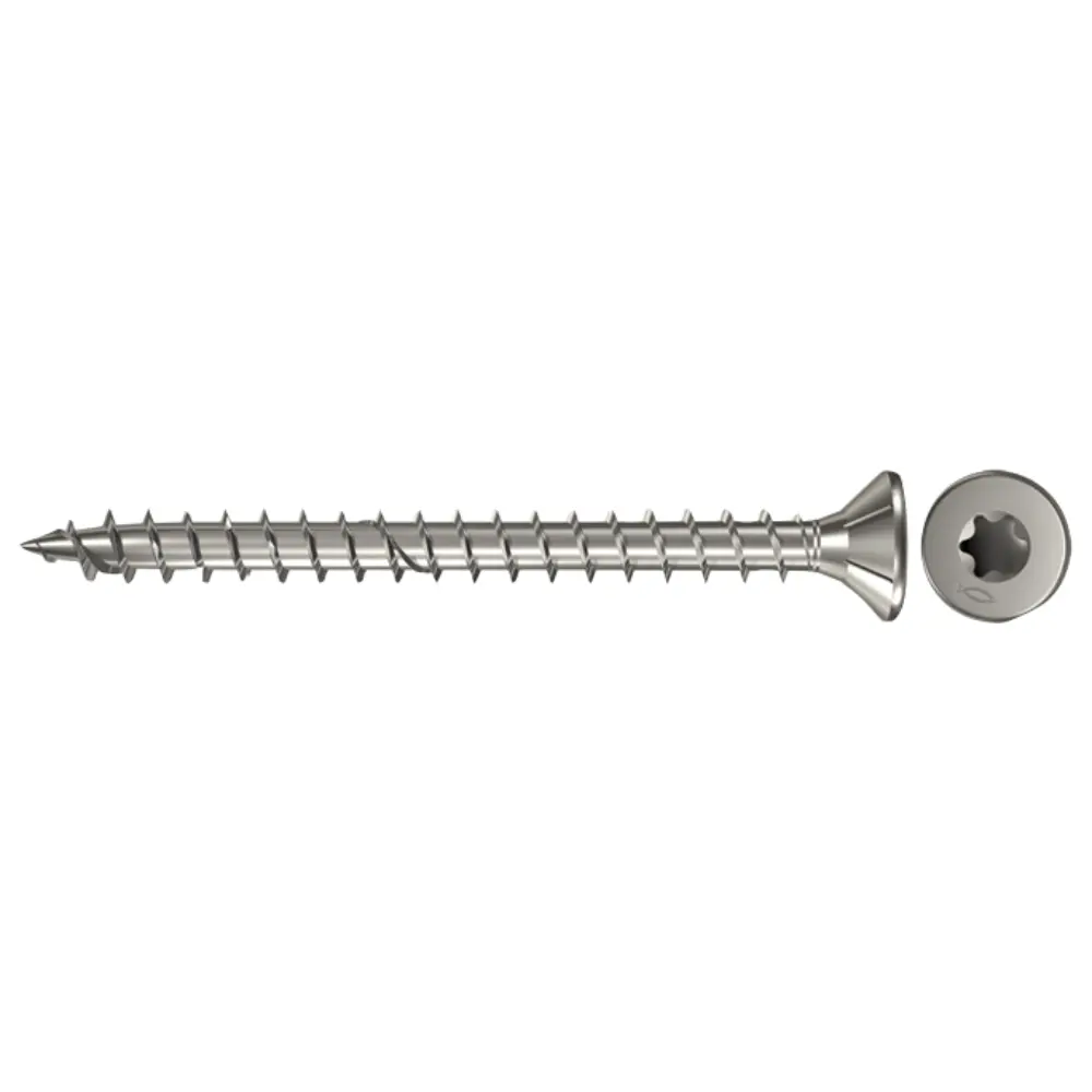 Fischer Spanplattenschraube PowerFast 4,0x20 FPF-ST A4F. Vollgewinde, Senkkopf, TX, Edelstahl A4