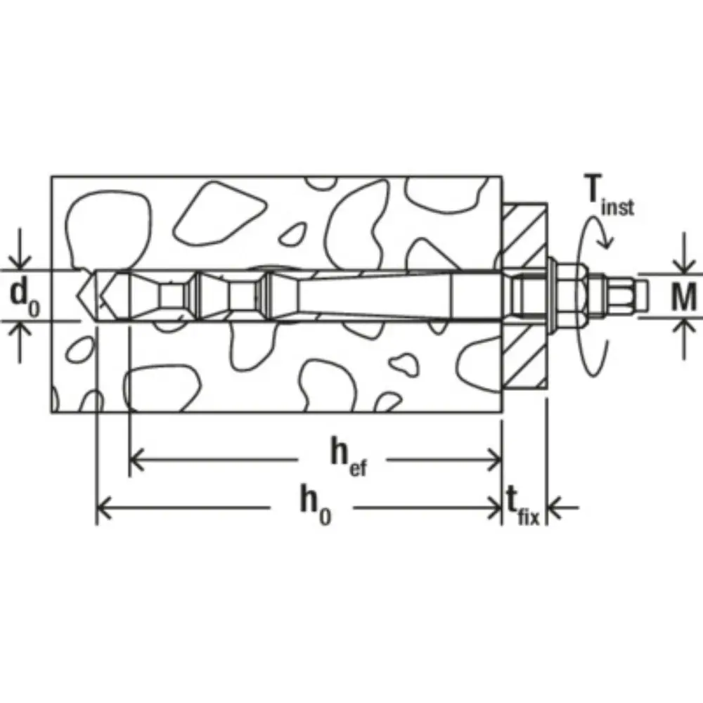 Fischer Highbond-Anker FHB II-A L M12x100/10 galvanisch verzinkt