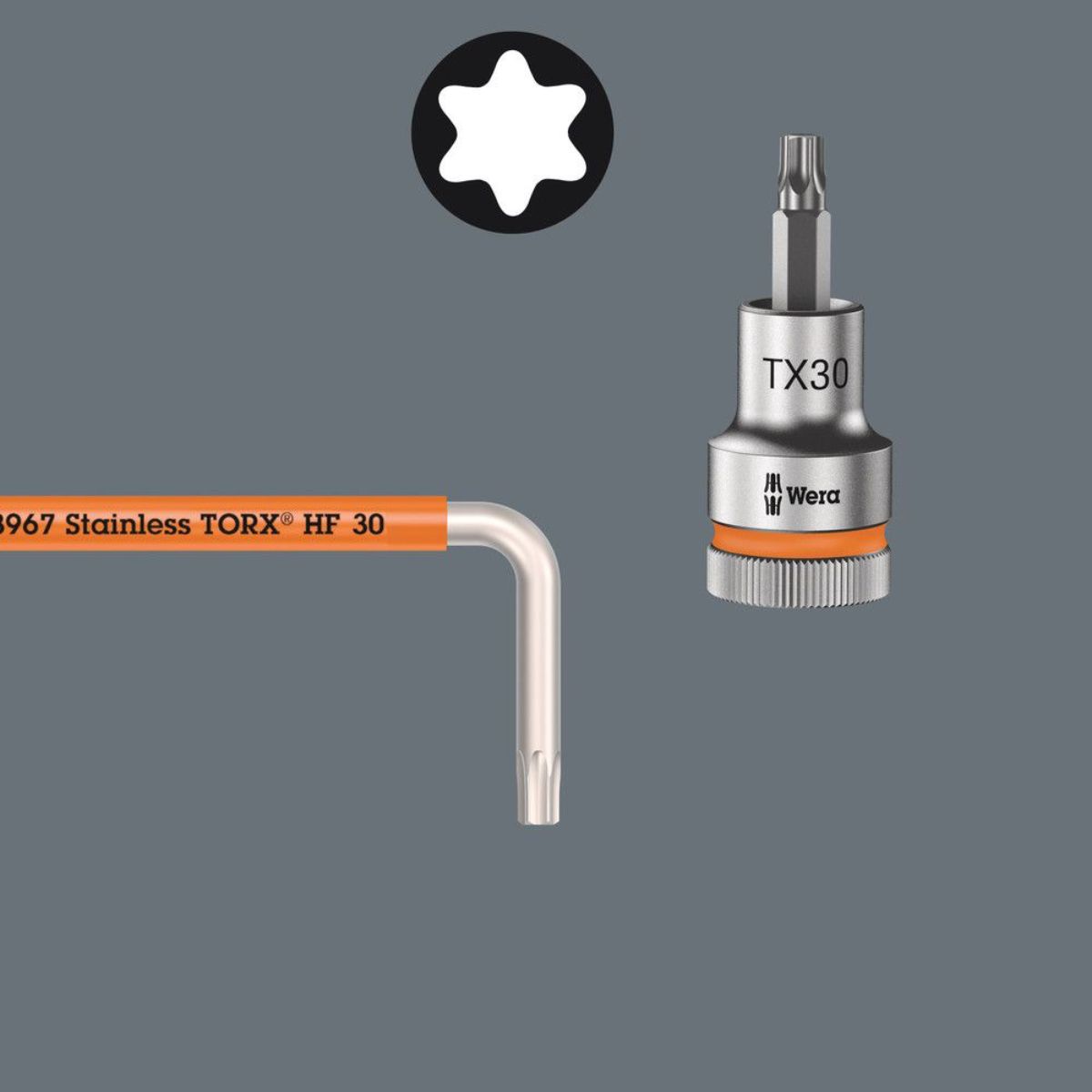 Wera 3967/9 TX SXL Multicolour HF Stainless 1 Winkelschlüsselsatz + Haltefunktion, Edelstahl, 9-tlg