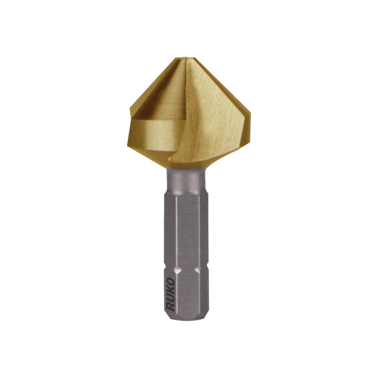 RUKO Kegelsenker-Bit 90° "Kurz" HSS TiN