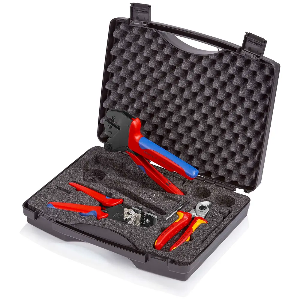 KNIPEX Werkzeugkoffer für Photovoltaik 1 x 12 12 12, 1 x 95 16 165, 1 x 97 43 200 A