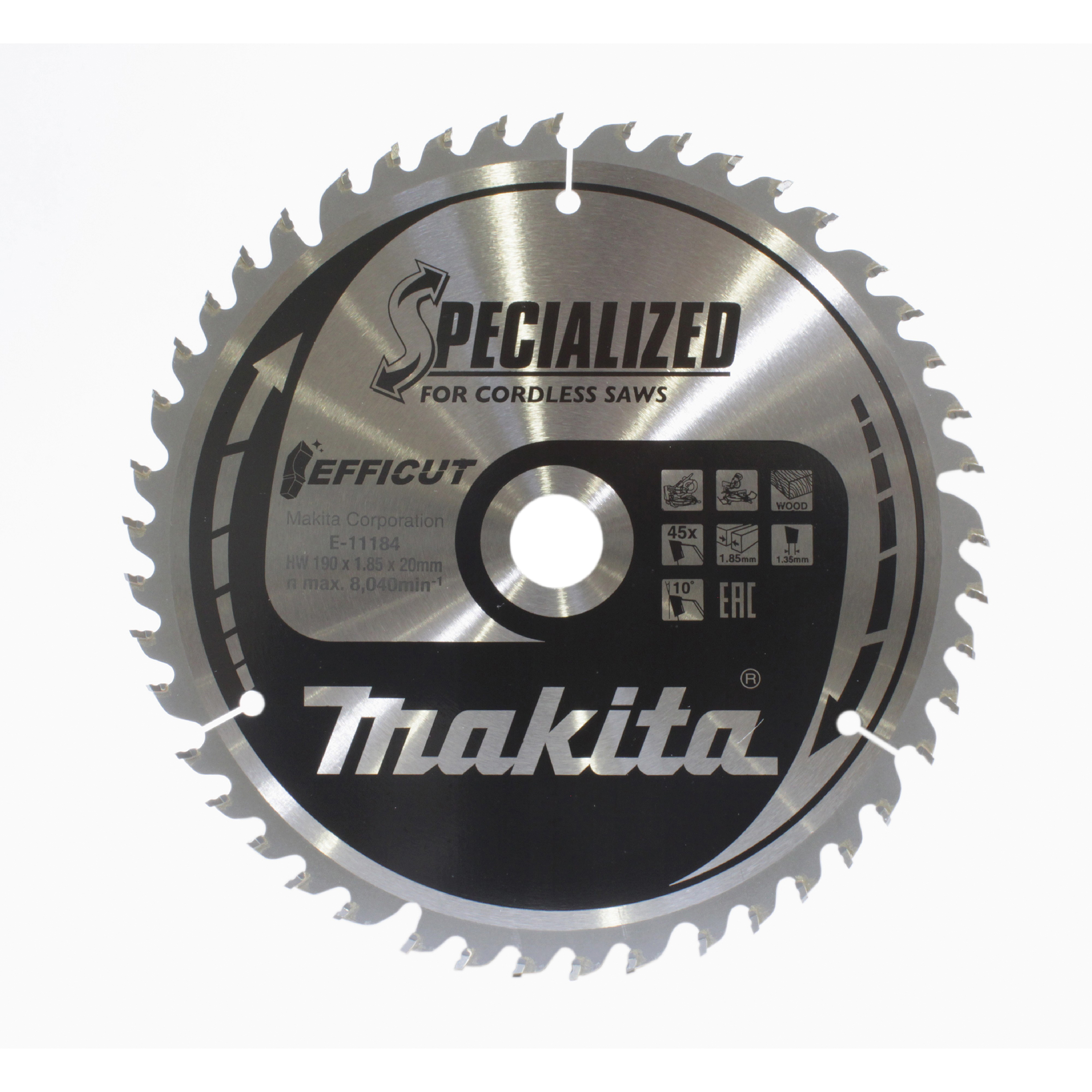 Makita Sägeblatt 190x1,85x20, 45Z EFFICUT, Holz - E-11184