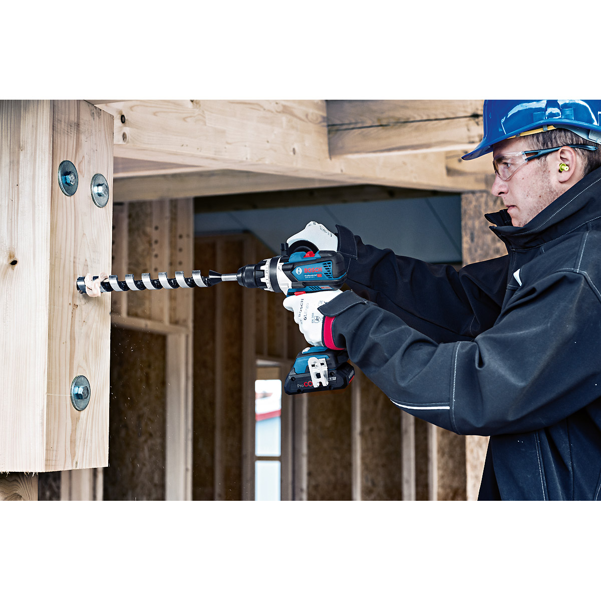 Bosch Akku-Bohrschrauber GSR 18V-110 C, 2 x Akku ProCORE18V, Schnellladegerät, L-BOXX